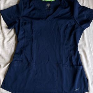 HEALING HANDS NAVY MONICA SCRUB TOP XS